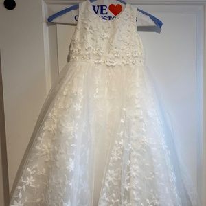 Anthropologie  Princess Daliana Jessie Beaded Floral Tulle Flower Girl Dress